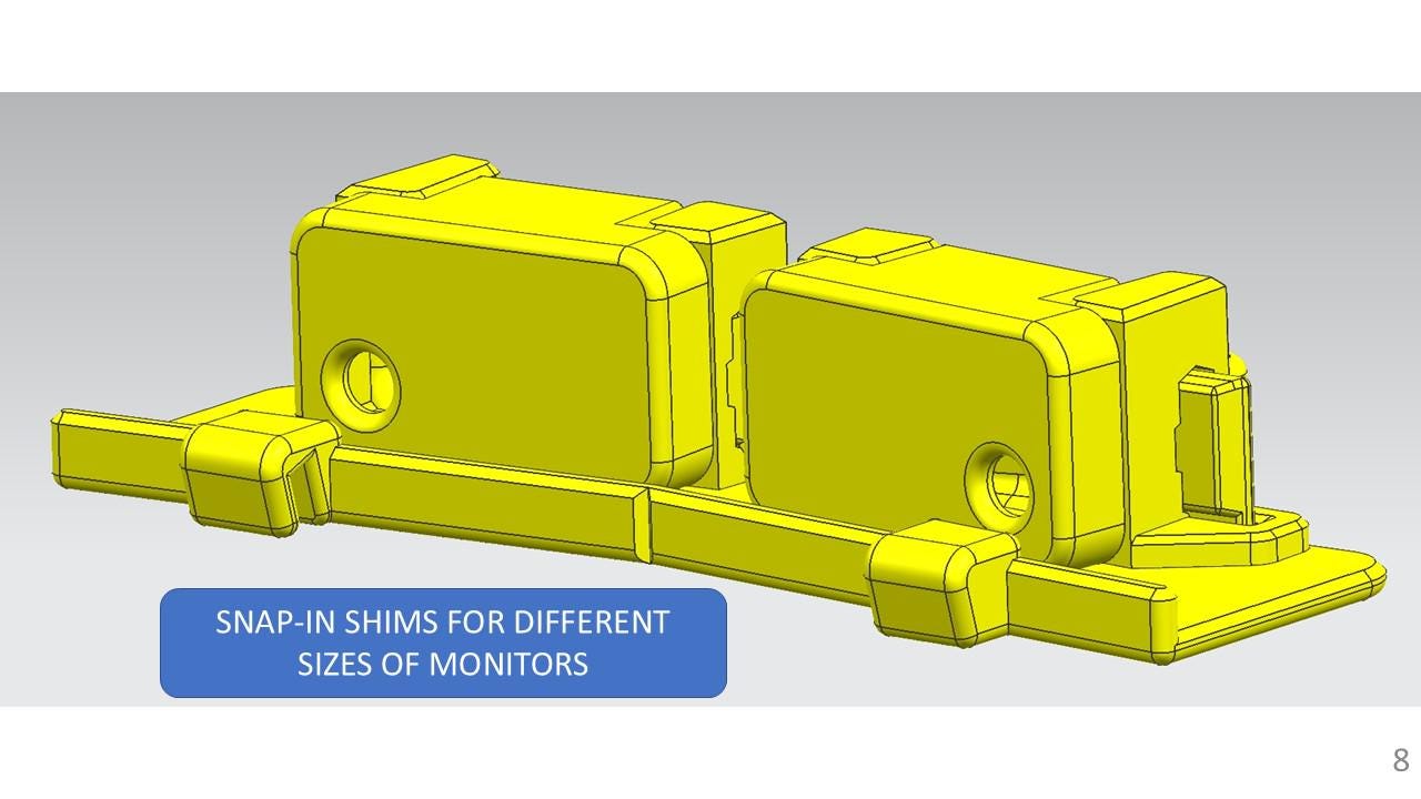 Computer Monitor Alignment Bracket - Original Design - CAD - Line up ...