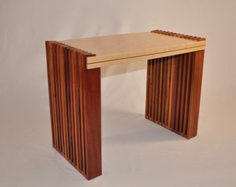 Solid wood bench