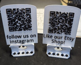 Custom QR Code Display Signs 3D Printed  – Perfect for Small Businesses and Events