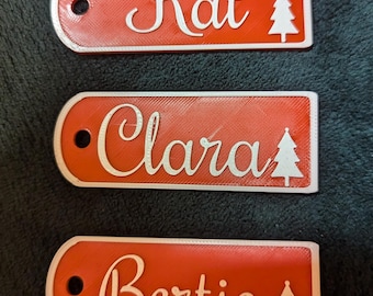 3D printed tag for stocking or gifts Christmas accessories