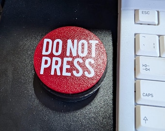 Do Not Press Button Clicker – Original 3D Printed Desk Toy | Mechanical Keyboard Switch Fidget | Funny Office Gift