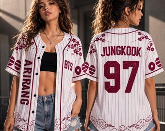 Arirang Tour Baseball Jersey, Personalized Kpop Concert Jersey, Custom Name Number Fan Shirt, Music Tour Outfit