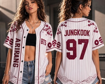 Arirang Tour Baseball Jersey, Personalized Kpop Concert Jersey, Custom Name Number Fan Shirt, Music Tour Outfit