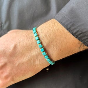 Natural Turquoise Bracelet, Turquoise Mens Bracelet, Bohemian Bracelet, Turquoise Bracelet For Special, Unisex Turquoise Bracelet