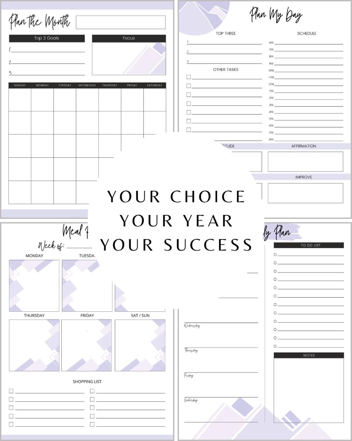Editable Digital Planner Bundle- Daily, Weekly, Monthly, Meal Planning ...