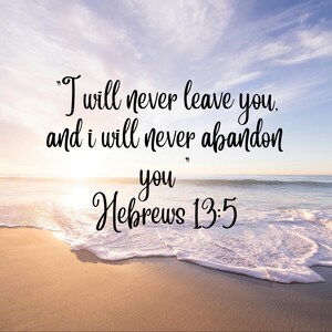 I will never abandon you wallprint