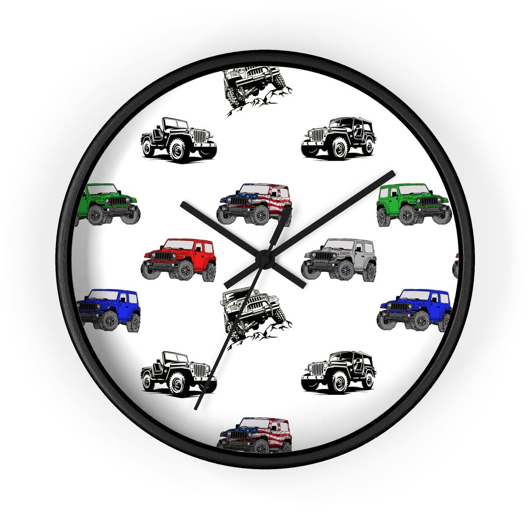Jeep Wrangler Wall Clock, Vehicle Enthusiast Home Decor, Car Lover Gift ...