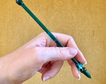 Teal glass embossing tool