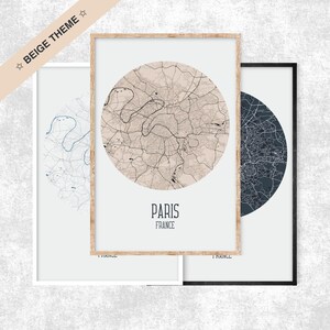 Beige Thema Paris Karte, Kreis Frankreich Karte, Scandi, 3.Arrondissement, Paris Reisen, Paris Dekor