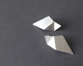 Geometric Silver Earrings, Triangle Sterling Silver Earrings, Silver Drop Earrings, Minimalist Silver Earrings, Statement Earrings