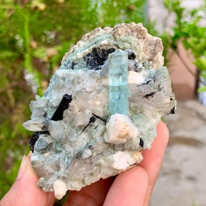 アクアマリン結晶、トルマリン標本、アクアマリン標本、ショール