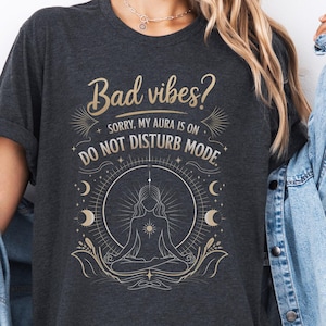 Spiritual Yoga T-Shirt - Meditation and Mindfulness Graphic Tee with Aura Protection Chakra Design