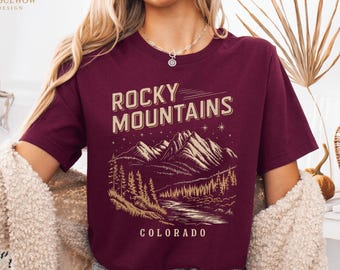 T-shirt del Colorado - Maglietta vintage da trekking sulle Montagne Rocciose, grafica per avventure all'aria aperta per escursionisti e amanti della natura