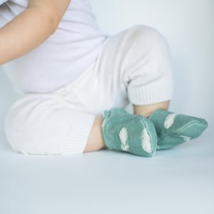 Organic Cotton Baby Shoes: Vegan Feather Soft Sole Booties