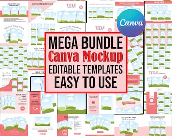 Mega bundle of Editable Canva Templates, Easy Drag and Drop, Canva Photo Collage Sublimation Design