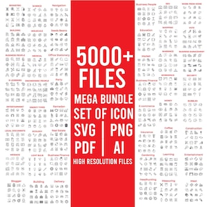 Mega Bundle of icons Svg Png Pdf, Icons Svg Png Pdf, All types of icons Svg Png Pdf, High resolution of icons Svg Png Pdf Instant Download
