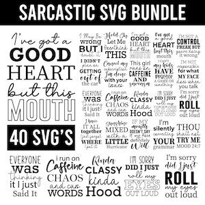Sarcastic svg, Sarcasm Svg Bundle, Sarcastic Bundle Svg, Funny Svg Bundle, Funny quotes Svg Bundle, Sarcastic Sayings Svg Bundle,Sarcasm Svg