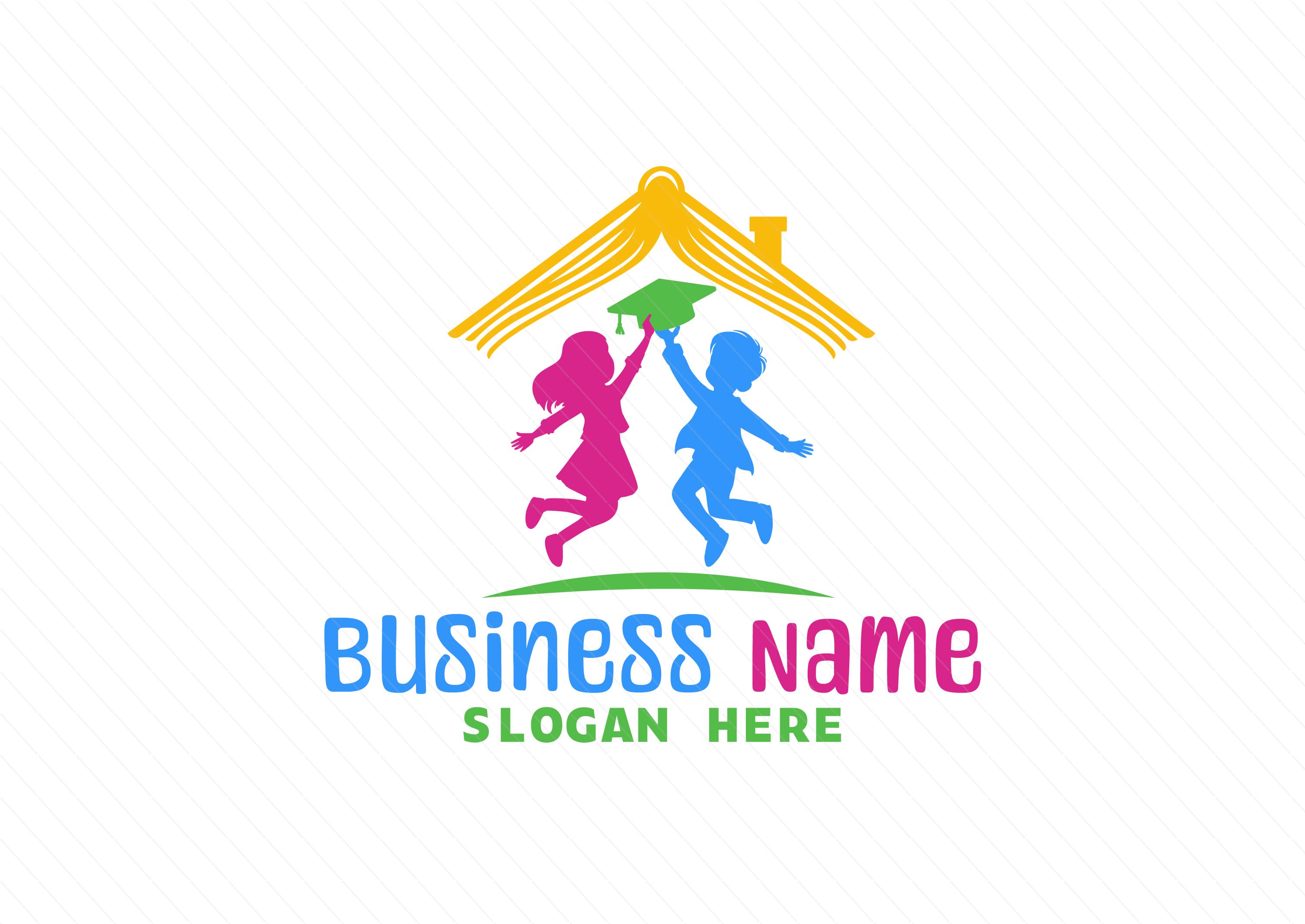 Modern Home School Tutoring Logo – Kids Learning, Education & Teaching Logo Design - Image 2