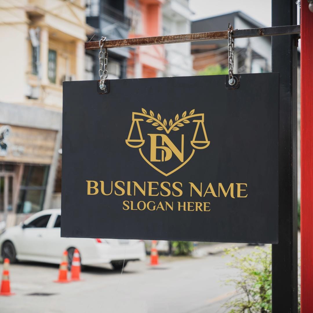 Professional Law Firm Logo | Custom Initials, Justice Scale and Laurel Design - Image 5