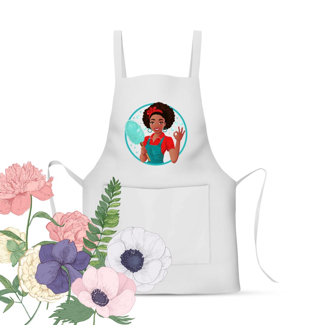 Digital Download of an African American Cleaning Female Character - Maid Cartoon Character - Housekeeper Illustration - Image 4