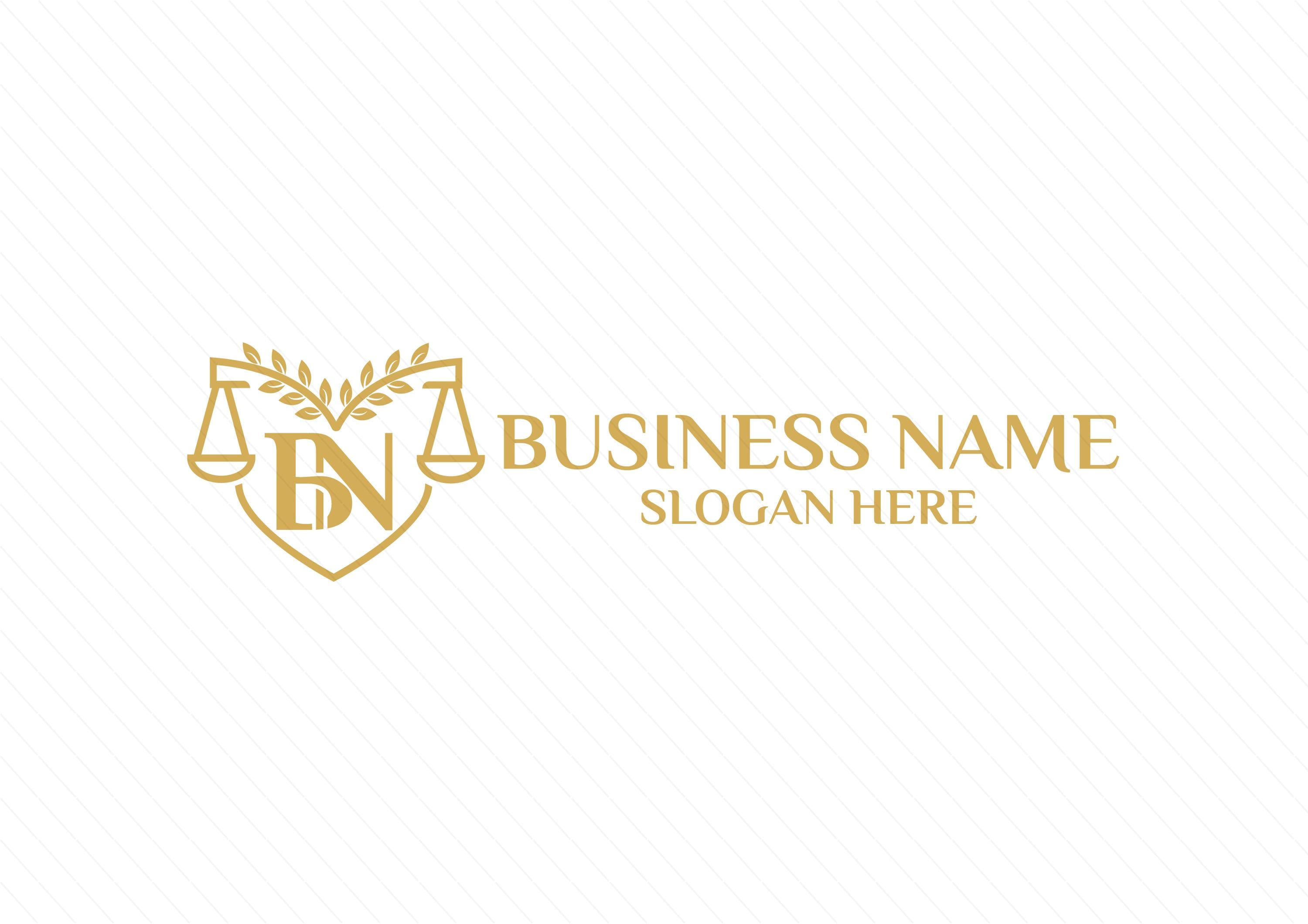 Professional Law Firm Logo | Custom Initials, Justice Scale and Laurel Design - Image 3