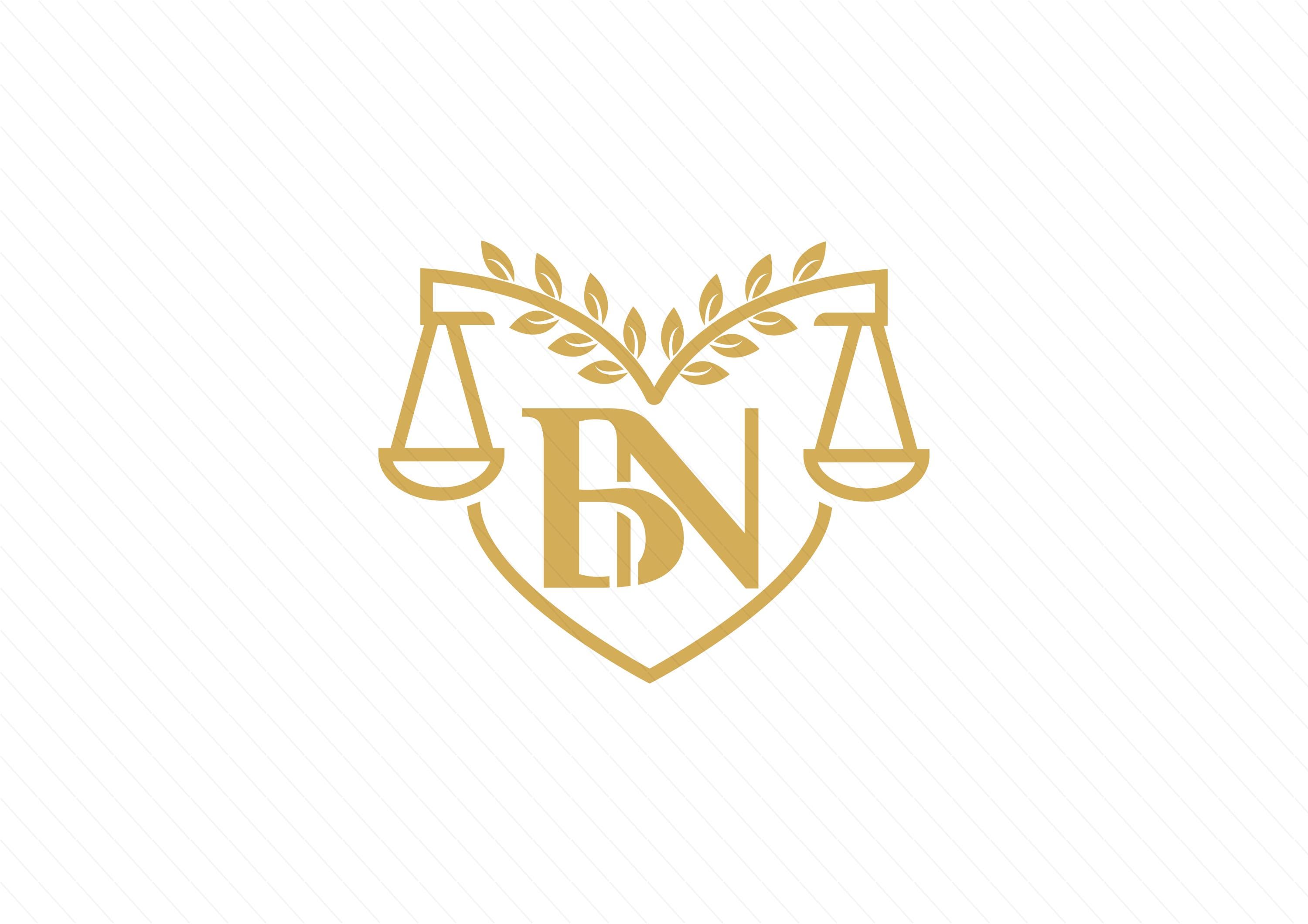 Professional Law Firm Logo | Custom Initials, Justice Scale and Laurel Design - Image 4