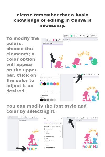 DIY Canva Preschool Logo Template - Kids Logo - Childcare - Kindergarten - Activity Center Logo - Image 6