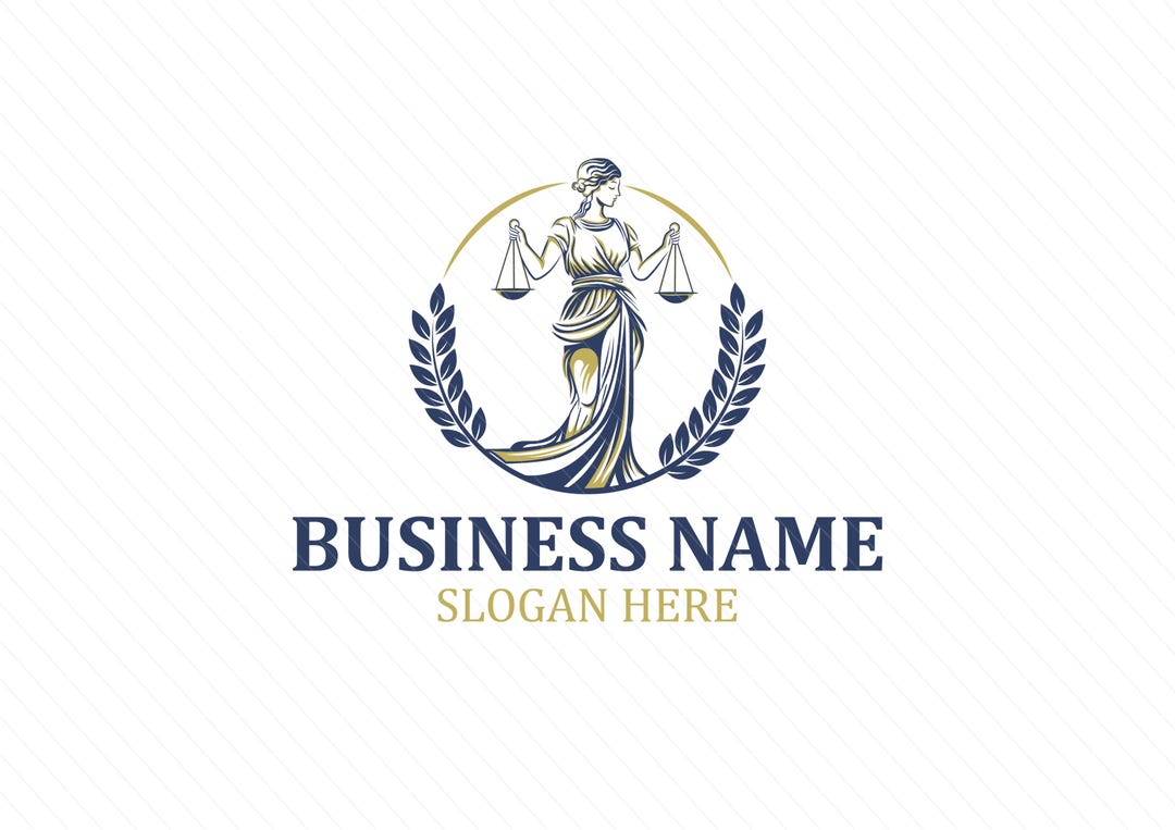 Lady Justice Logo - Themis Holding Scales of Justice | Elegant Law Firm, Attorney, Legal Logo