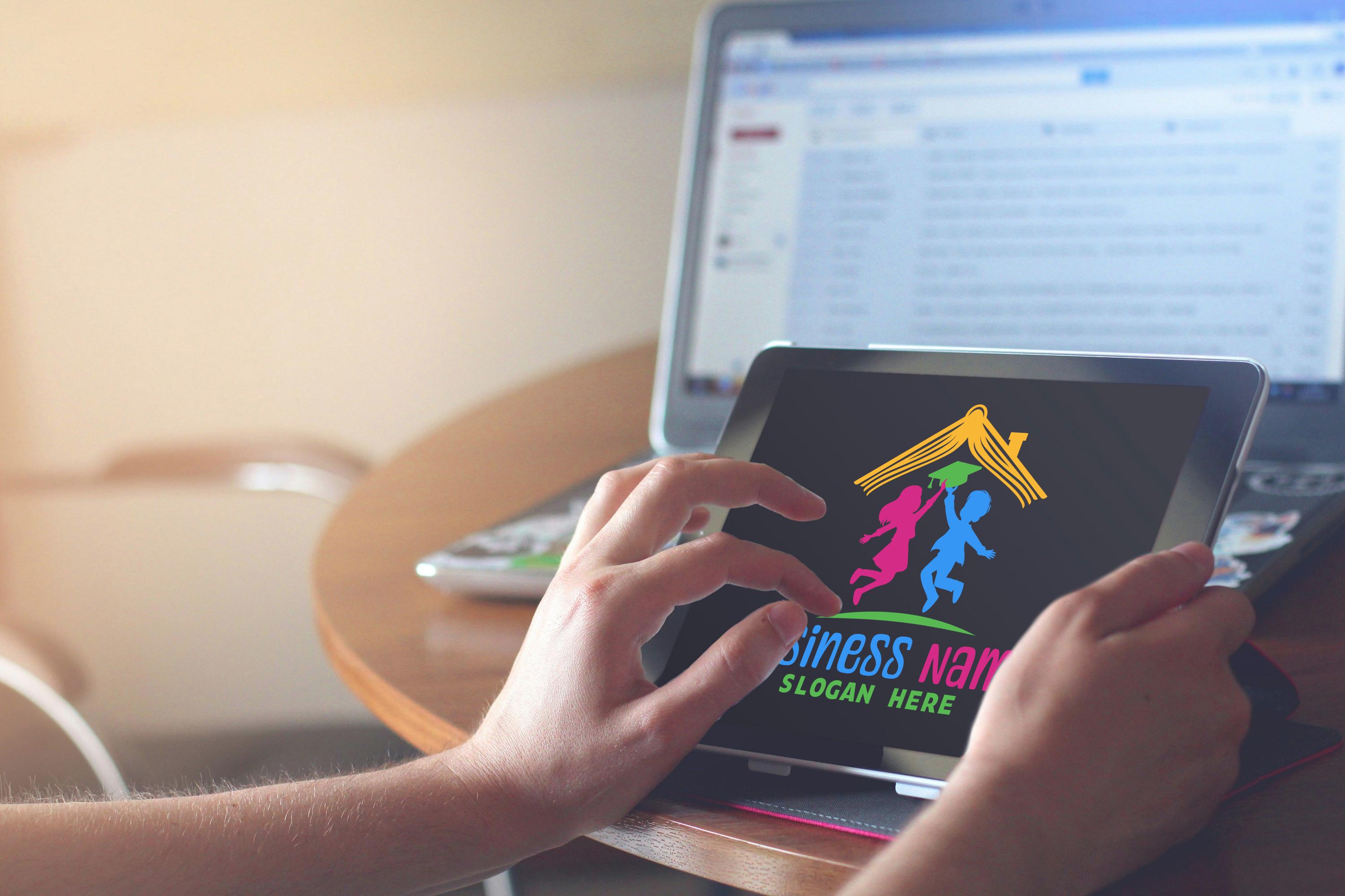Modern Home School Tutoring Logo – Kids Learning, Education & Teaching Logo Design - Image 4
