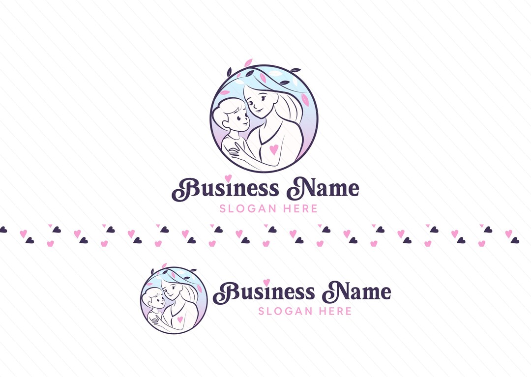 Pastel Gradient of a Mother and Her Child Logo – Gentle Parenting, Childcare and Maternity Logo Design