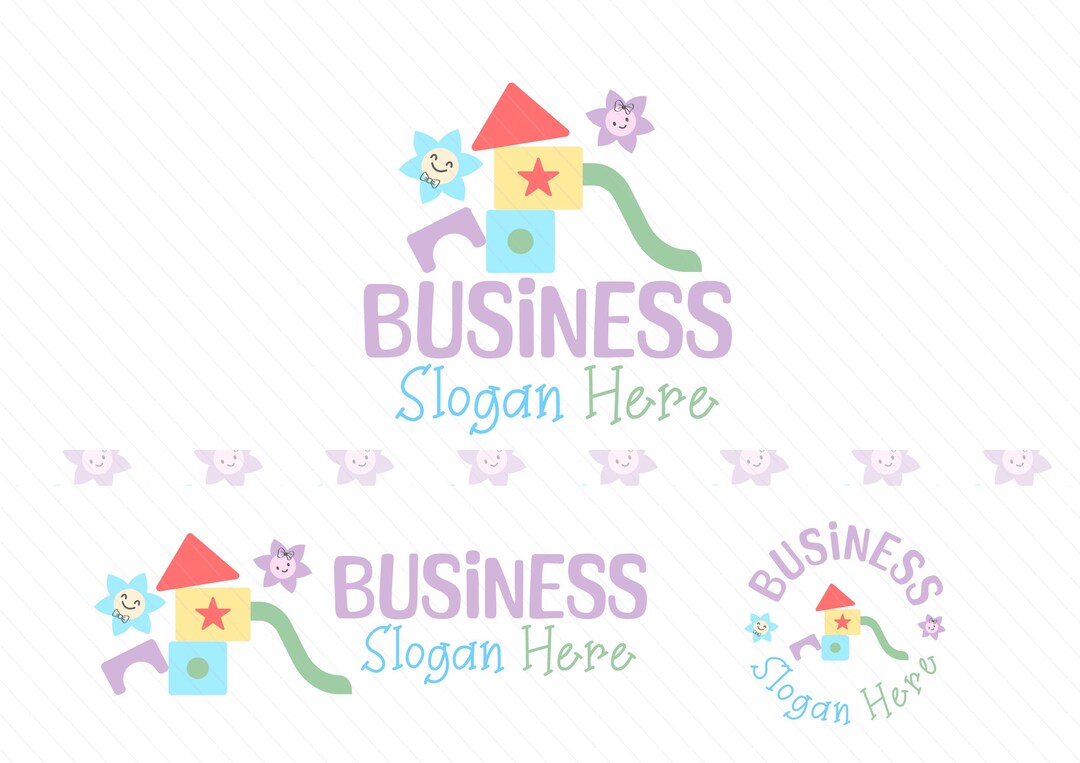 Soft Playground Premade logo - Playhouse Logo - Kids Playground - Play Center Logo - Soft Play Hire - Kids Zone - Kids Club