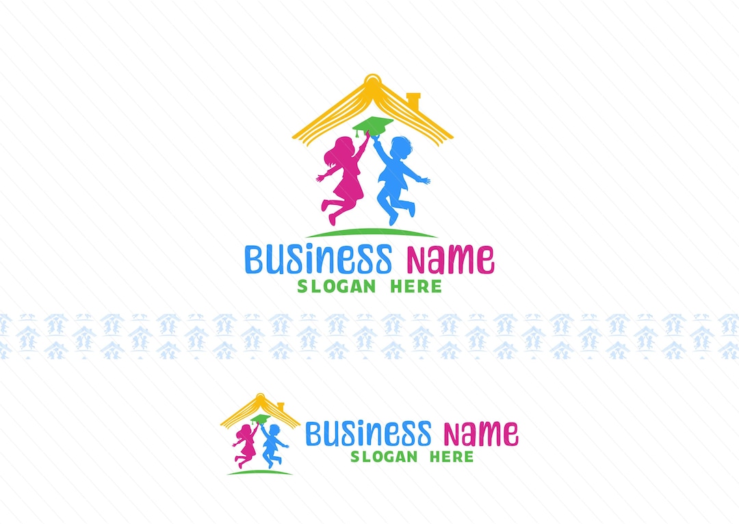 Modern Home School Tutoring Logo – Kids Learning, Education & Teaching Logo Design - Image 1