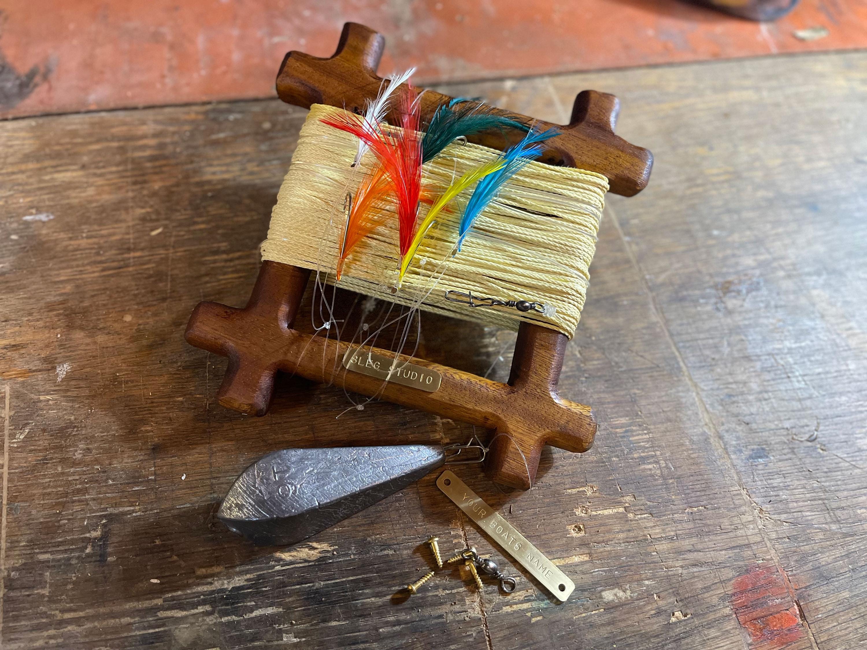 a&s handline fishing reel Hand-line Self Reliance Outfitters Each wrap eats up 10 inches of line Hand Carved Wooden Hand Fishing