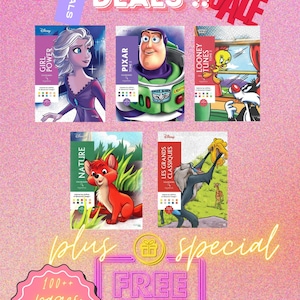 COMBO DEALS !! [Digital] Disney Mystery Colouring Book - Combo 2 { 5 Books 100++ pages every books} (colouring pages, colour by number)