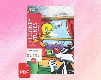 Digital - LOONEY TUNES Mystery Colouring Book - Tome 2 ( Colouring Book, Colouring pages, Colouring by number, Colouring for adults)