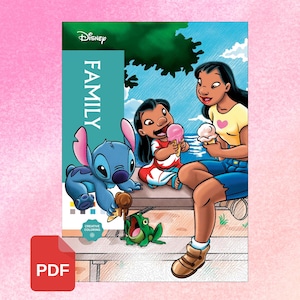 Digital - Disney Mystery Målarbok - Familj (färglägg efter nummer, målarbok för vuxna, målarbilder)