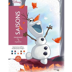 100++ Seiten Digitales Disney Mystery Malbuch - Saisons (zum Ausmalen, Malbuch für Erwachsene, Farbe nach Nummer)