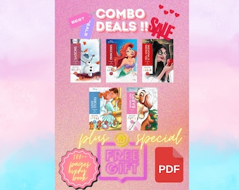 COMBO DEALS !! [Digital] Disney Mystery Colouring Book - Combo 1 { 5 Books 100++ pages every books} (colouring pages, colour by number)