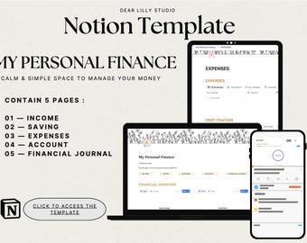 My Personal Finance — Notion Budget Template | Expense Tracker | Income & Savings Tracker | Finance Dashboard