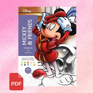 Digital - Disney Mystery Målarbok - Musse Pigg och vän (målarbok, målarbilder, färglägg efter nummer)
