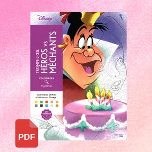 Digital - Disney Mystery Målarbok - Hjältar vs Mechants (målarbok, målarbilder, färglägg efter nummer)