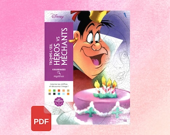 Digital - Disney Mystery Colouring Book - Heros vs Mechants (colouring book, colouring pages, colour by number)