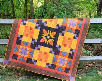 Quilt Pattern for Autumn Sunset Quilt