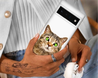 Cute Kitten Lover Phone Case Cat Mom Gift Cover for Pixel 9 9 Pro XL 8 8A 8Pro 7 7A 7Pro 6 6A 6 Pro 5 5A 4 4A 3 2 iPhone 16 15 14 13 12 11