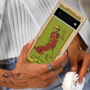 Custodia per telefono con tarocchi vintage e astrologia stregata per Pixel 9 9 Pro XL 8 8A 8Pro 7 7A 7Pro 6 6A 6 Pro 5 5A 4 4A 3 2 iPhone 16 15 14
