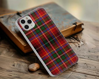 Traditionelle Tartan Handyhülle Scottish Plaid Cover für iPhone 16 Pro 15 Plus 14 13 12 11 XS XR/ Samsung S24 S23 A55 A16 / Pixel 9 Pro 8 7 6