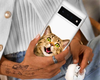 Cute Kitten Lover Phone Case Cat Mom Gift Cover for Pixel 9 9 Pro XL 8 8A 8Pro 7 7A 7Pro 6 6A 6 Pro 5 5A 4 4A 3 2 iPhone 16 15 14 13 12 11