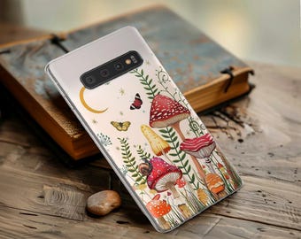Coque de téléphone champignon magique vintage Cottagecore housse pour Pixel 9 9 Pro XL 8 8A 8Pro 7 7A 7Pro 6 6A 6 Pro 5 5A 4 4A 3 iPhone 16 15 14 13