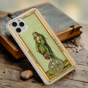 Coque pour téléphone cartes de tarot vintage astrologie sorcière pour iPhone 16 Pro 15 Plus 14 13 12 11 XS XR/Samsung S24 S23 A55 A16/Pixel 9 Pro 8 7
