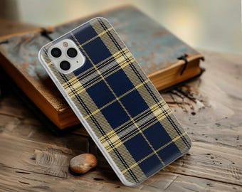 Traditionelle Tartan Handyhülle Scottish Plaid Cover für iPhone 16 Pro 15 Plus 14 13 12 11 XS XR/ Samsung S24 S23 A55 A16 / Pixel 9 Pro 8 7 6